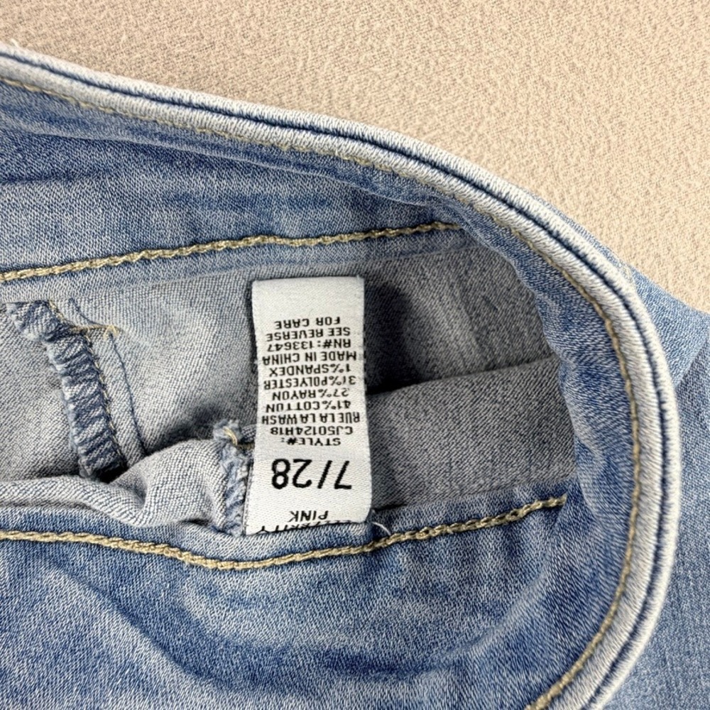 Denim Mini Button Down Skirt Light‎ Wash Gold Buttons - Picture 5 of 7